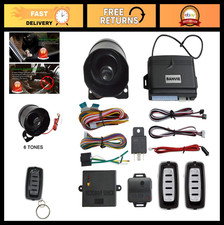 Universal Car Alarm System with Keyless Entry, Shock  Microwave Sensors, Kill S