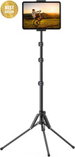 Tablet Floor Stand Adjustable Tripod Holder for iPad iPhone 4.7 13in Black