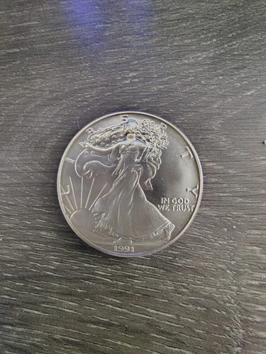 1991 Silver American Eagle $1 - Uncirculated - In Capsule