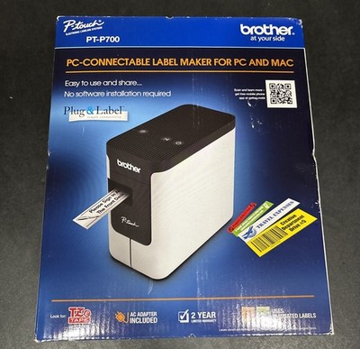 Brother P-Touch PTP700 30 mm/s Print Speed PC-Connectable Label Printer - NIB