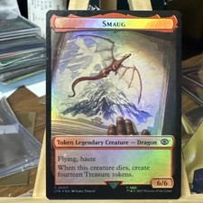 MTG *Smaug | Food Foil Double Sided Token* (NM)  Lord of the Rings Magic