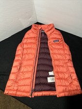 Patagonia Kids Medium Burgundy and Orange Gilet