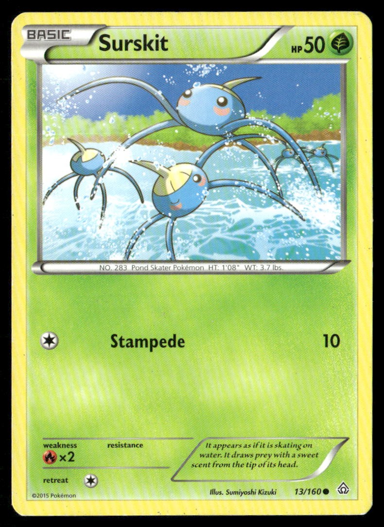Surskit Primal Clash 13/160 Common Pokemon Heavily Played