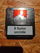 MARLBORO TIN BOX ROSSA-PACCHETTO IN METALLO VINTAGE VUOTO 