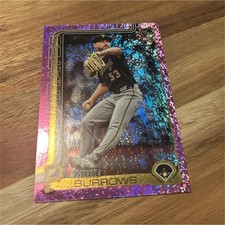 Mike Burrows Rookie #615 Pittsburgh Pirates 2024 Baseball Card Pink Holo Topps