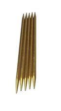 Set of 5 Ezy Knit 7" Aluminum Double Pointed Gold Knitting Needles