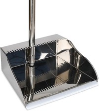 Stainless Steel Dustpan Metal Dustpan with Handle Heavy Duty Dustpan Upright ...