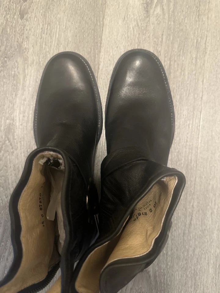 FRYE Men's Dean Harness Boot Black Leather Moto Size 10 Biker Riding Western - Image 4 of 4