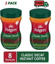 Folgers Classic Decaf Instant Coffee, 8-Ounce Jar (About this itemPACK OF 2)