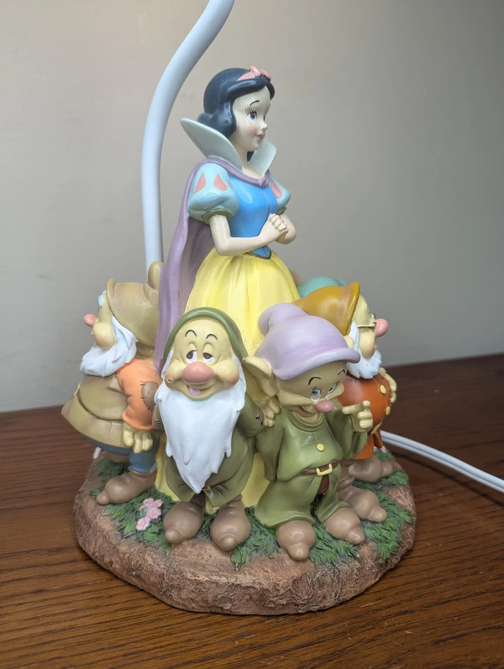 Vintage Disney Snow White Seven Dwarfs Table Lamp Night Light Nursery Kids Decor - Image 2 of 4