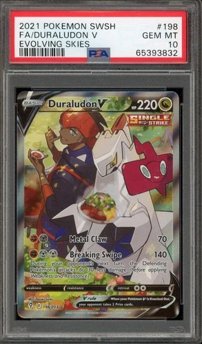Pokemon Duraludon V Evolving Skies 198/203 PSA 10
