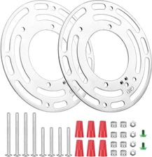 2 Pack Universal Light Fixture Mounting Bracket, 4 Inches Diameter Silver 1 