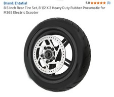 8.5 Inch Rear Tire Set, 8 1/2 X 2 Rubber Pneumatic for M365 Electric Scooter