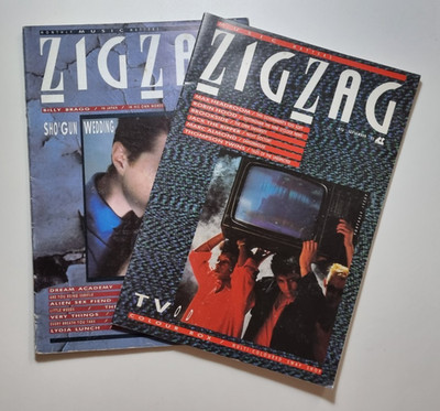 2 x ZIGZAG Magazine Sep Oct 1985 Lydia Lunch Alien Sex Fiend Motorhead Coil