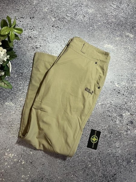 Women Jack Wolfskin Trousers Beige Nylon 44