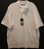 Greg Norman Mens Natural Performance White Chest Pocket Golf Shirt $65 M Greg Norman Mens Natural Performance White Chest Pocket Golf Shirt $65 M