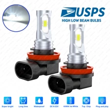 H11 H8 H9 LED Headlight Kit High Low Beam Bulbs Super Bright 6500K White More