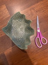 Barbara Wakefield Bowl Art Studio Pottery Tan Green Turquoise Glaze Signed Numbe