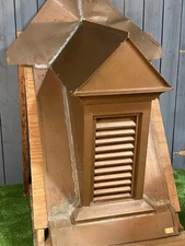 Copper Peak Top Dormer Vent - Copper Roof Vent Window 25x56.75x45