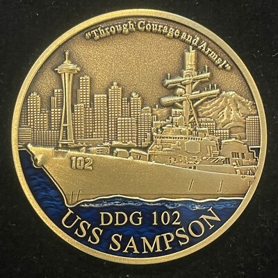 USS Sampson DDG 102 Commanding Officer Challenge Coin