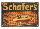 vintage reproductions for sale Schafers Bread metal tin sign