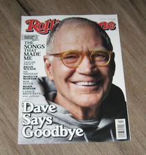 Rolling Stone 2015 magazine David Letterman BILL de BLASIO Arnold Schwarzenegger