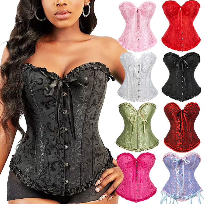 Corset Bustier Vintage E-girl - Lacets Ajustables, Push-up, Pour Une Silhouette Cintrée (tailles XS à 6XL)