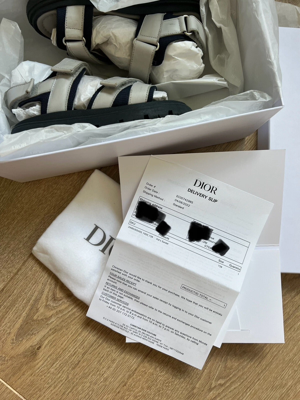 Sandales enfants Dior