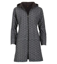 Manteau femme art et magie avec imprimé vintage et capuche
