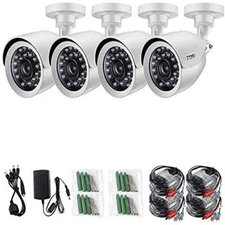 ZOSI 4 Pack 960H 800TVL Outdoor Surveillance Day/Night Vision Camera System 