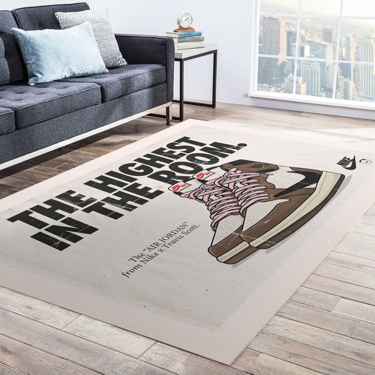 Travis Scott x Air Jordan Sneaker Rug, Sneaker Rug For Travis Scott x Air Jordan Sneaker Rug, Sneaker Rug For