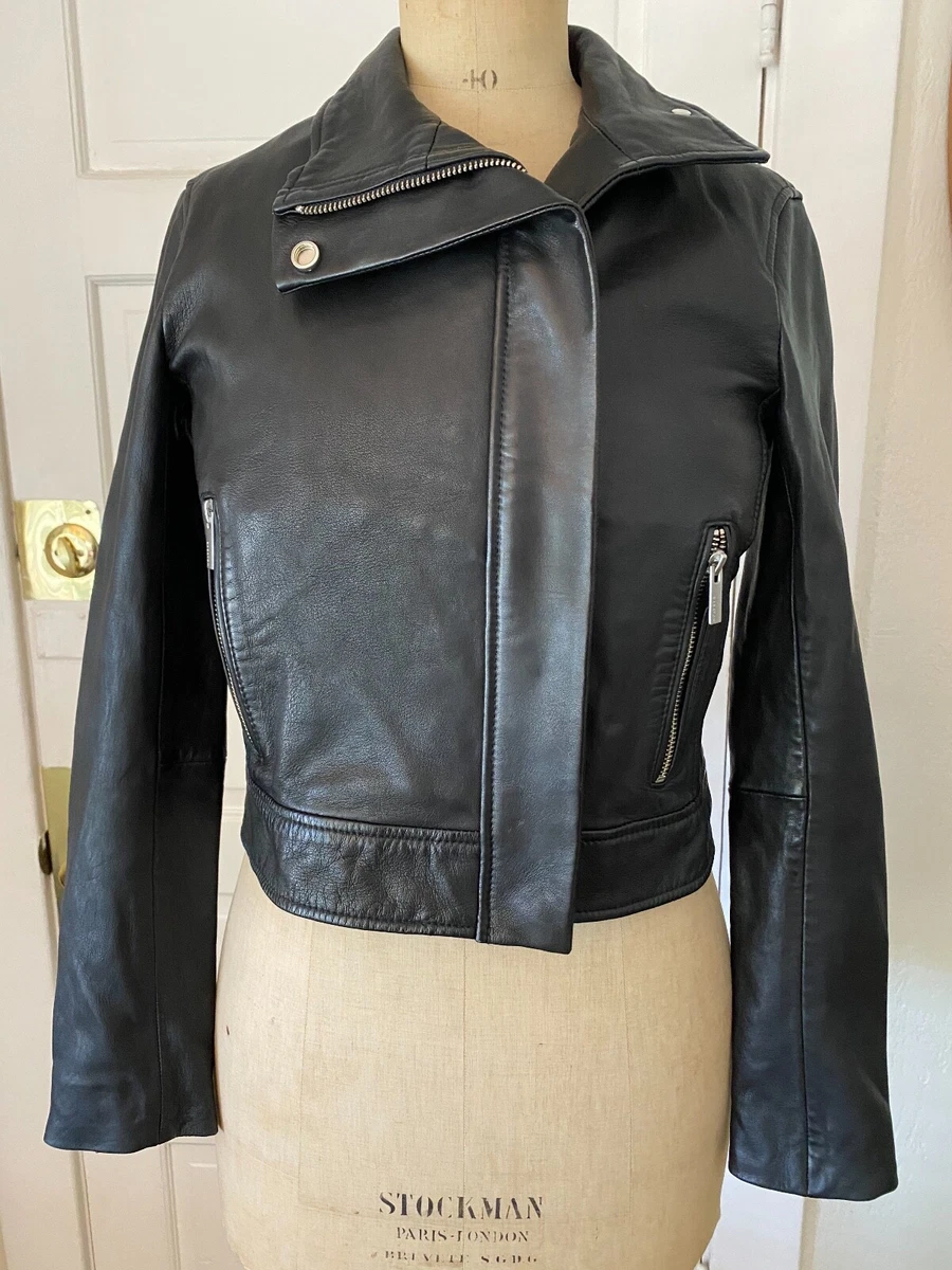 ARITZIA Babaton Jagger Black Leather Moto Jacket XS. NWT 475