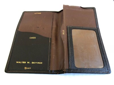 Rumpp Wallet VINTAGE LEATHER WALLET RUMPP BROWN BILLS CARDS LETTERS PHOTO ID WALTER ...