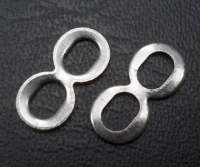Lot De 30 Connecteurs Ronds Pour Perles - Argenté 10x5mm - Sans Nickel - Neuf