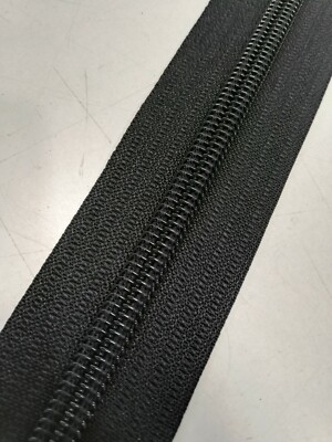 Reißverschluss endlos, schwarz, Meterware, 4 cm, Spirale 8,5 mm, Schieber, P20