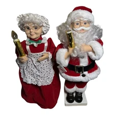 Telco Santa & Mrs Claus 1995 Motionettes of Christmas Vintage 90s Animated Light