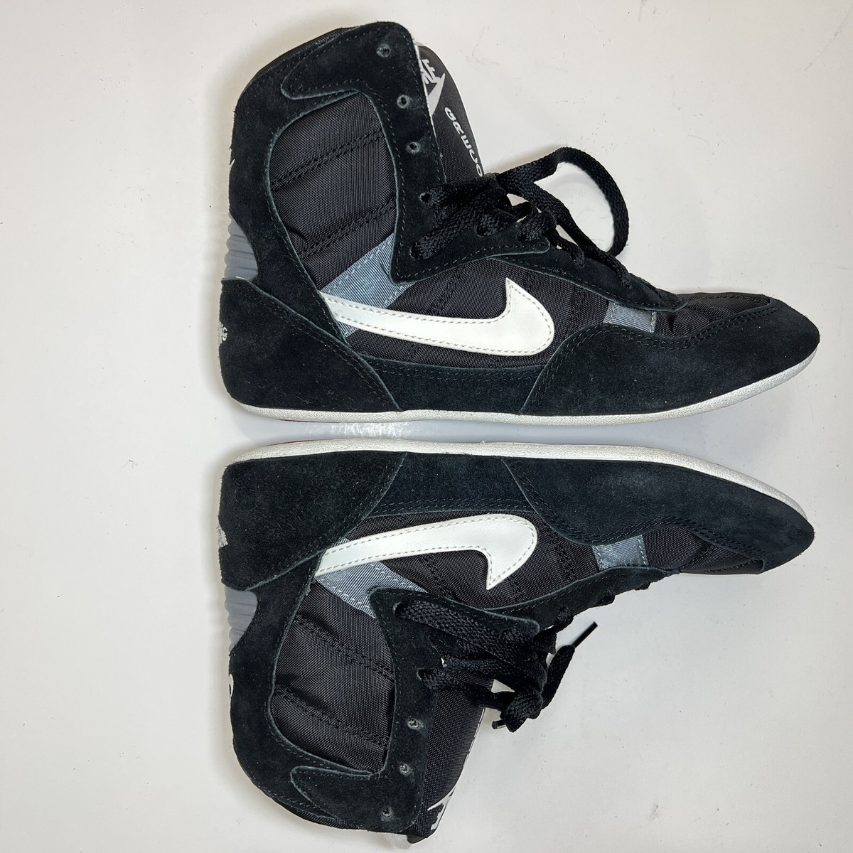 Nike Greco Supreme Size 6 Y US Black White Wrestling Shoes 940608