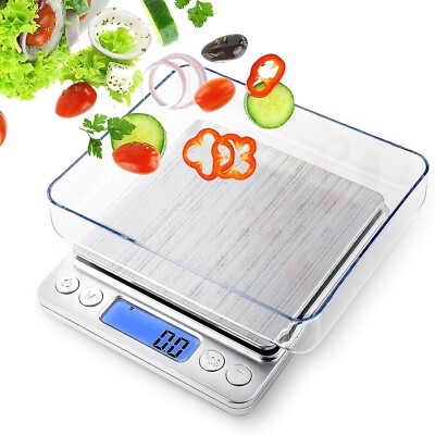Rechargeable Food Scale   Grams & Oz, Digital Kitchen Scale with Tray & USB