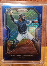 William Contreras Prizm Baseball Rookie Card #105 Blue Mojo 73/199 Braves RC