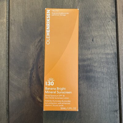 OLEHENRIKSEN Banana Bright Mineral Sunscreen 1.7oz Broad Spectrum SPF 30 NEW