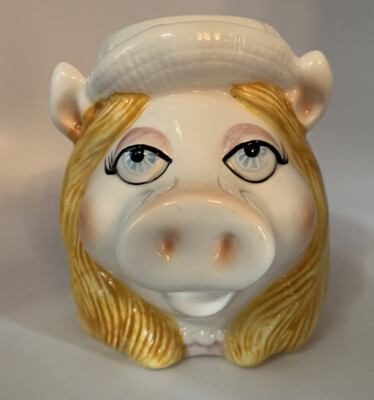 Vintage Miss Piggy Coffee Mug Jim Henson Muppet Hand Painted Sigma 3D Mug