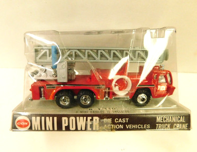 SHINSEI COX MINI POWER #4102, MECHANICAL TRUCK CRANE, SCALE 1:110, IN PACKAGE