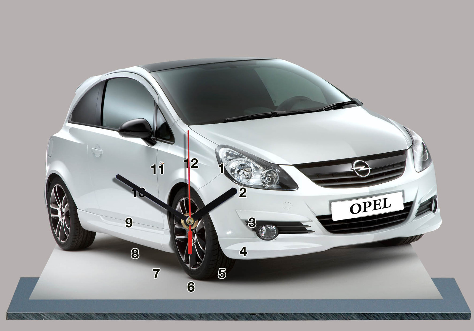 Horloge murale voiture Opel Corsa deco garage et bureau design retro