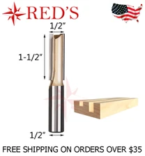 Tideway Carbide PRO LC01032488 1/2" X 1-1/2" Long Straight router bit 1/2 shank