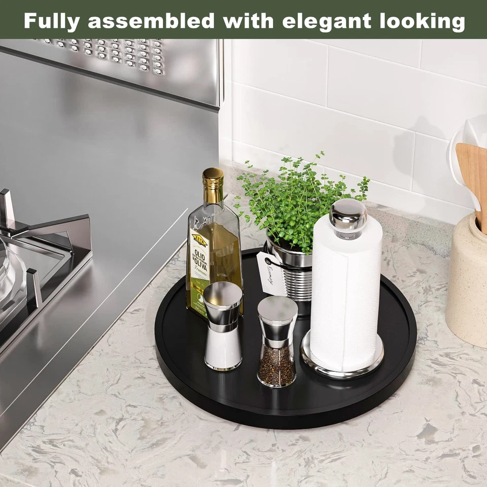 Lazy Susan for Table, 12 Inch Non-Skid Turntable Organizer for Salt Pepper Sp... - Image 2 of 4