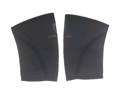 Gymreapers Knee Sleeves Pair w/Gym Bag Knee Compression Black 