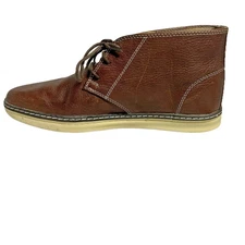 Johnston & Murphy Big Kid McGuffey Brown Chukka Polished Leather Boots Boys 6.5