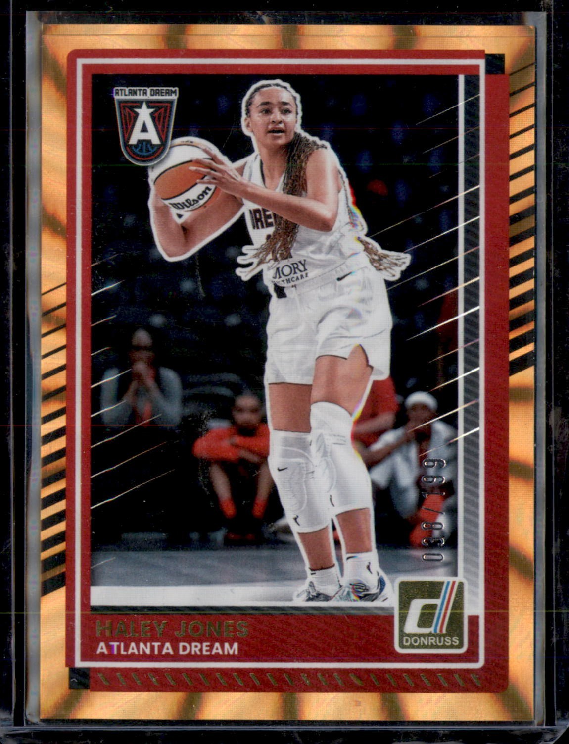 2025 Panini Donruss WNBA Haley Jones #5 Orange Laser /199 Atlanta Dream