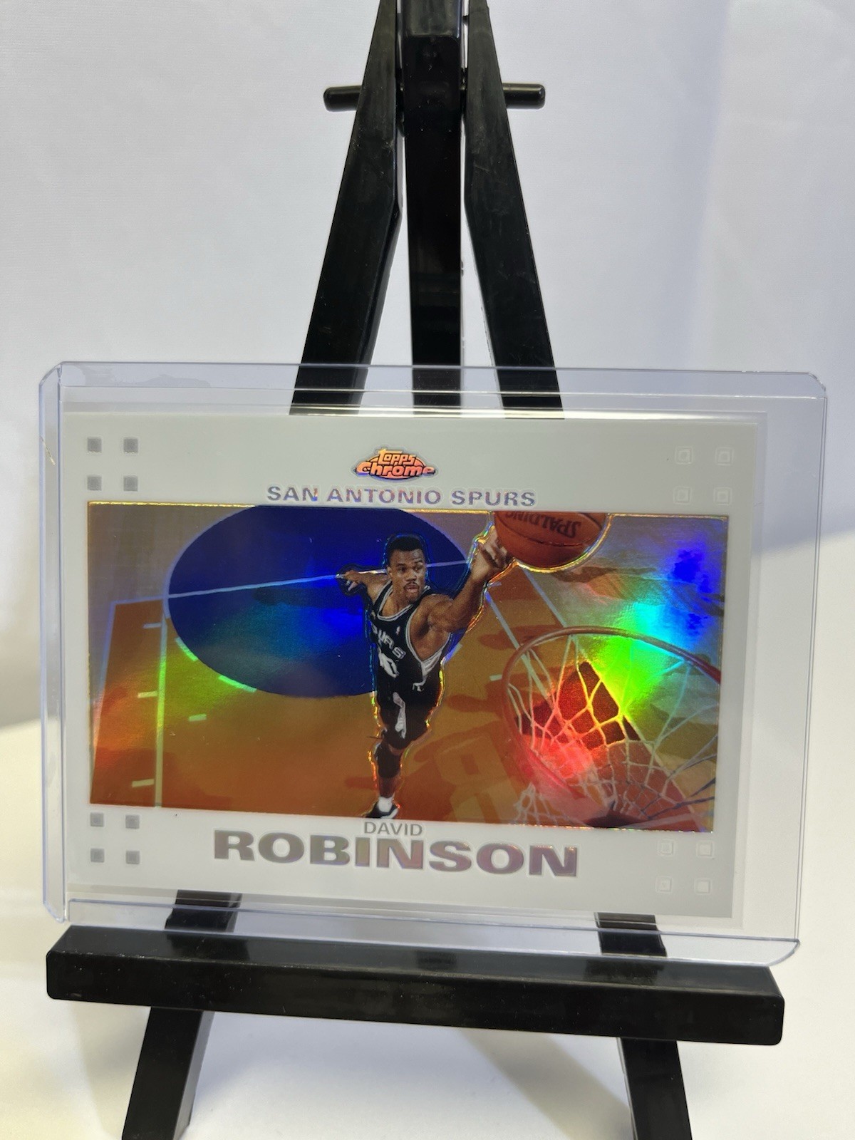 David Robinson 11/99 White Refractor 2007-08 Topps Chrome #92 San Antonio Spurs