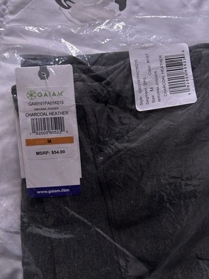 Ladies Size Med Gaiam Super Soft Nirvana Jogger Charcoal Heather New $54